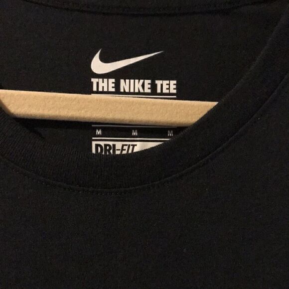 Nike Men's Basketball Shirt Tee Dri Fit Active White Short Sleeve Black Medium - Picture 6 of 6